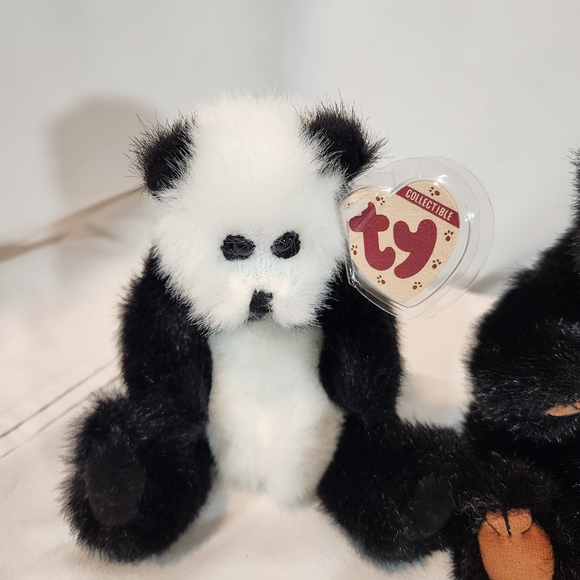 2 VTG Attic Collectable Beanie Babies Ivan and Checkers with tags - Picture 3 of 7